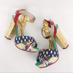 Irregular Choice - Whoopi blue heel sandal sz 6